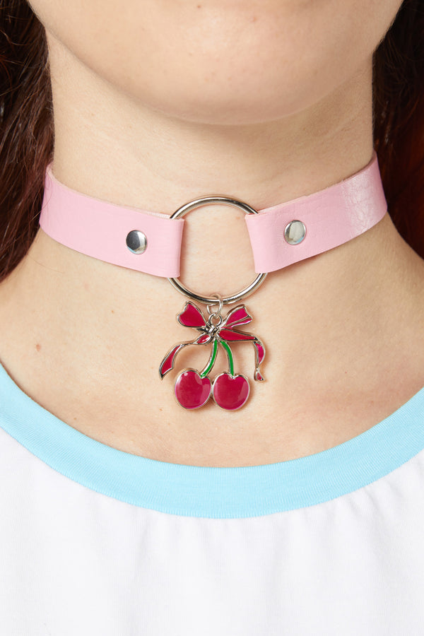 Black Friday - Cherry Choker - pink