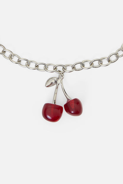 Black Friday - Cherry Charm Jewellery Set - silver