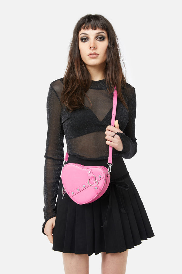 Black Friday - Heart Cross Body Bag - pink