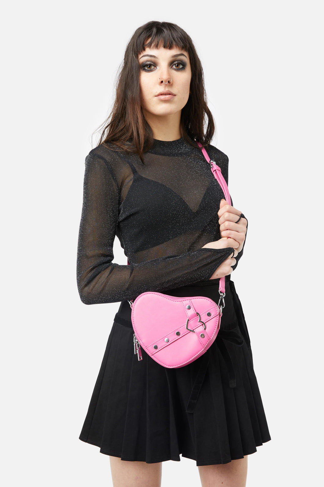 Black Friday - Heart Cross Body Bag - pink