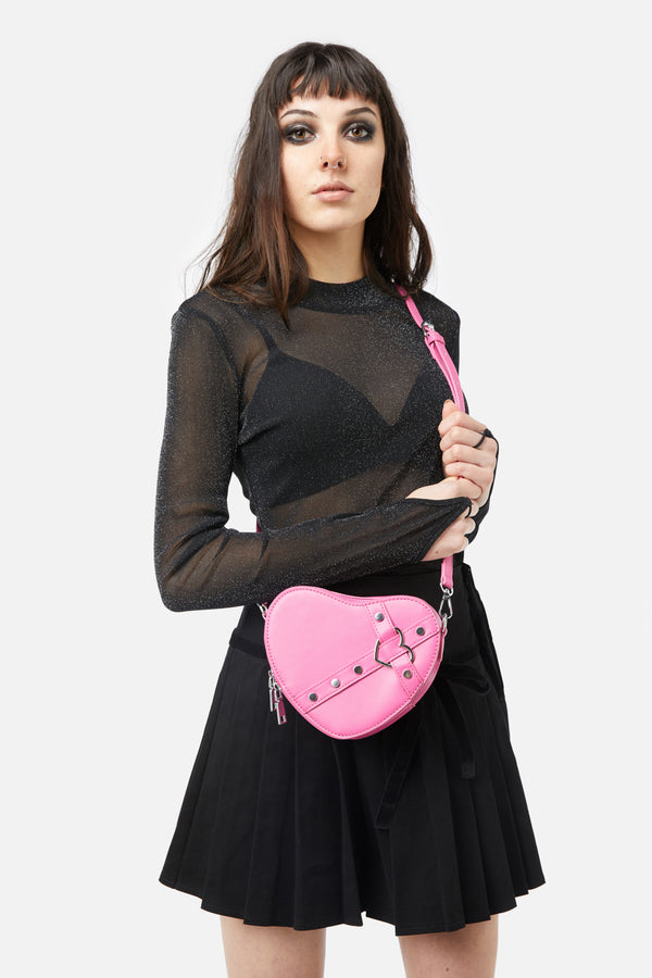 Black Friday - Heart Cross Body Bag - pink