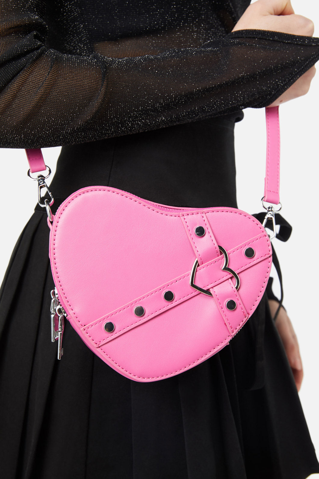 Black Friday - Heart Cross Body Bag - pink