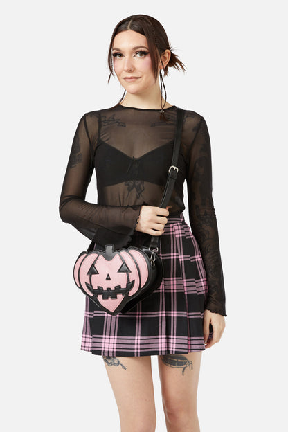Black Friday - Jack O Lantern Heart Bag - pink