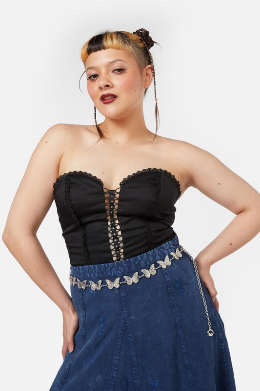 Black Friday - Butterfly Chain Belt - silver