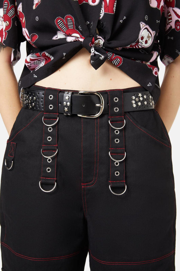 Black Friday - Stud & Star Belt - black