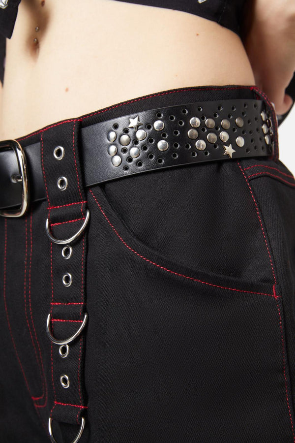 Black Friday - Stud & Star Belt - black