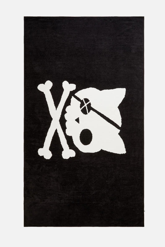 Black Friday - Kitty Riot Beach Towel - black