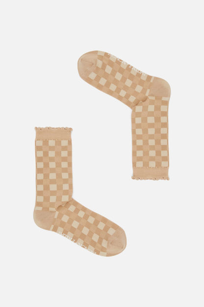Black Friday - Saloon Gingham Socks - chocolate
