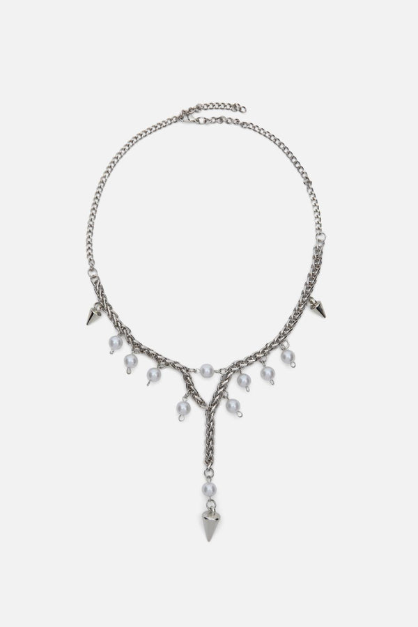 Black Friday - Chainlink Drop Necklace - silver