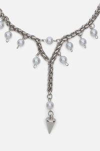 Black Friday - Chainlink Drop Necklace - silver