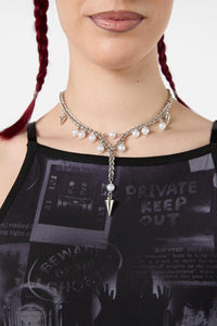 Black Friday - Chainlink Drop Necklace - silver