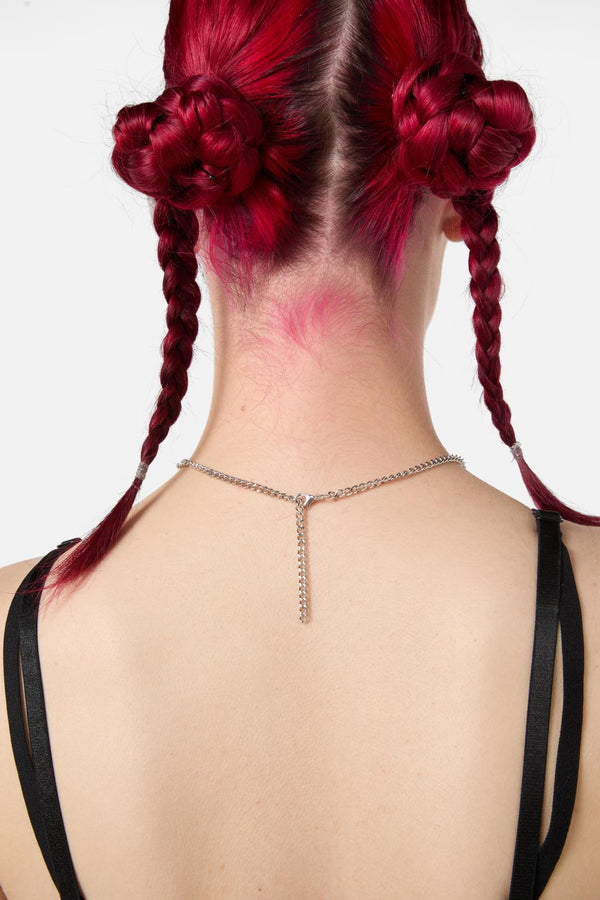 Black Friday - Chainlink Drop Necklace - silver