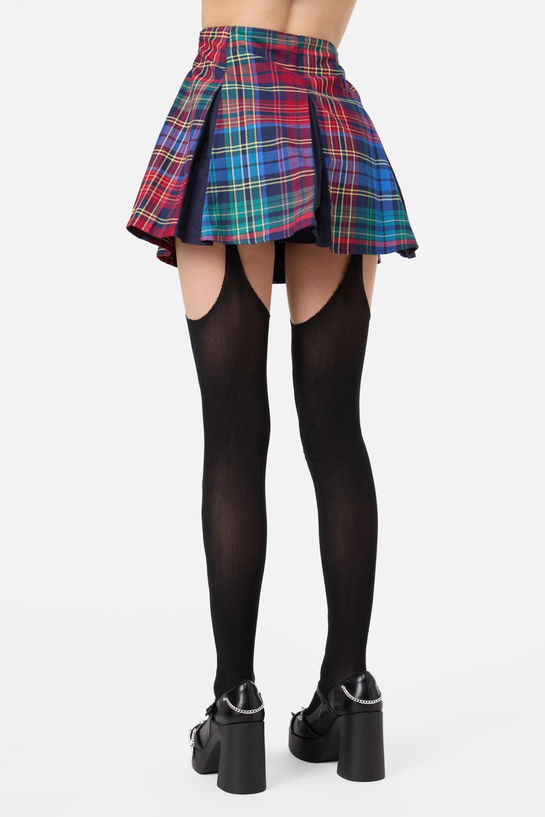 Black Friday - Wide Net Suspender Tights - black
