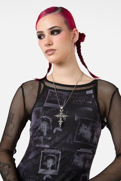 Black Friday - Extreme Goth Necklace - silver