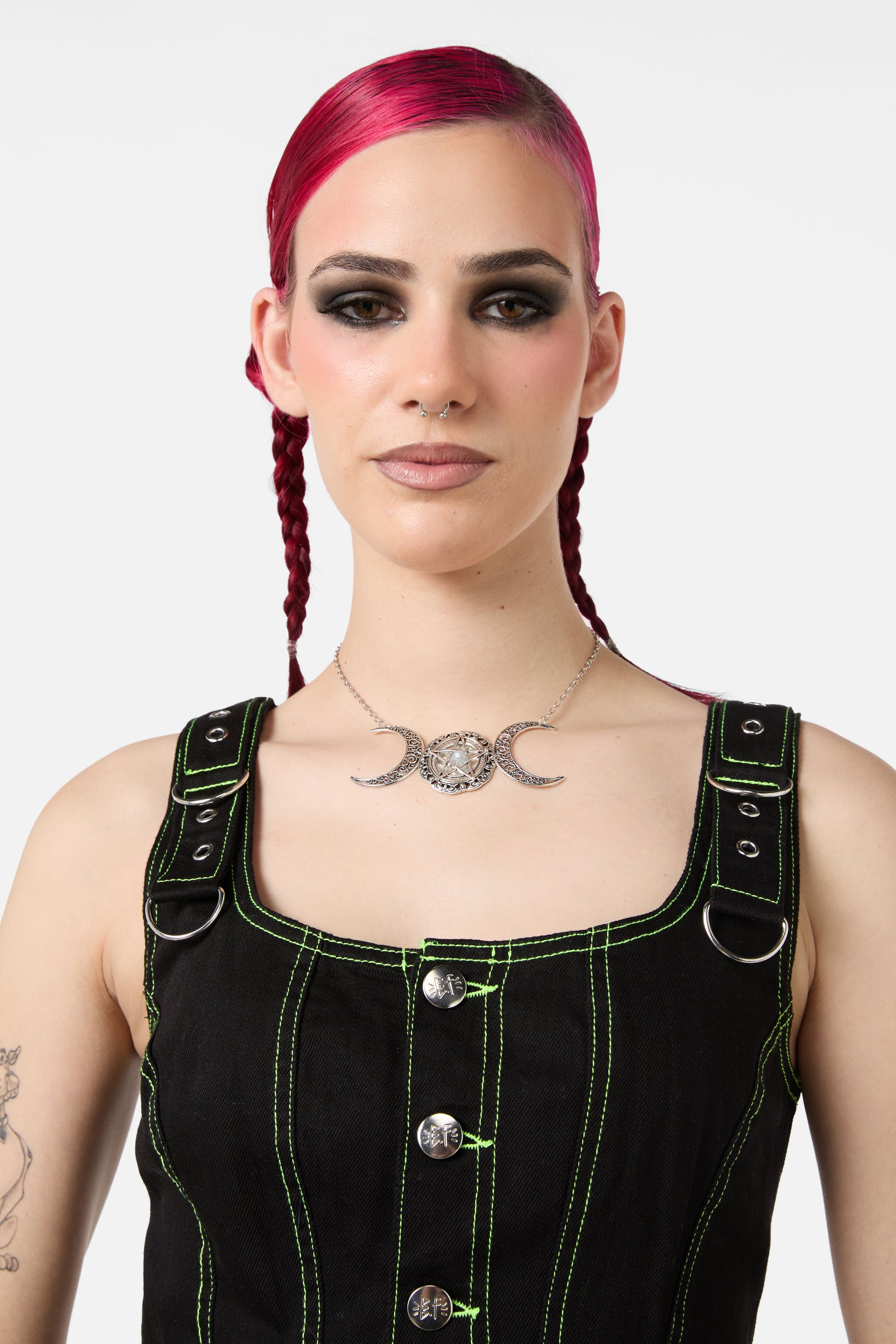 Black Friday - Witches Statement Necklace - silver