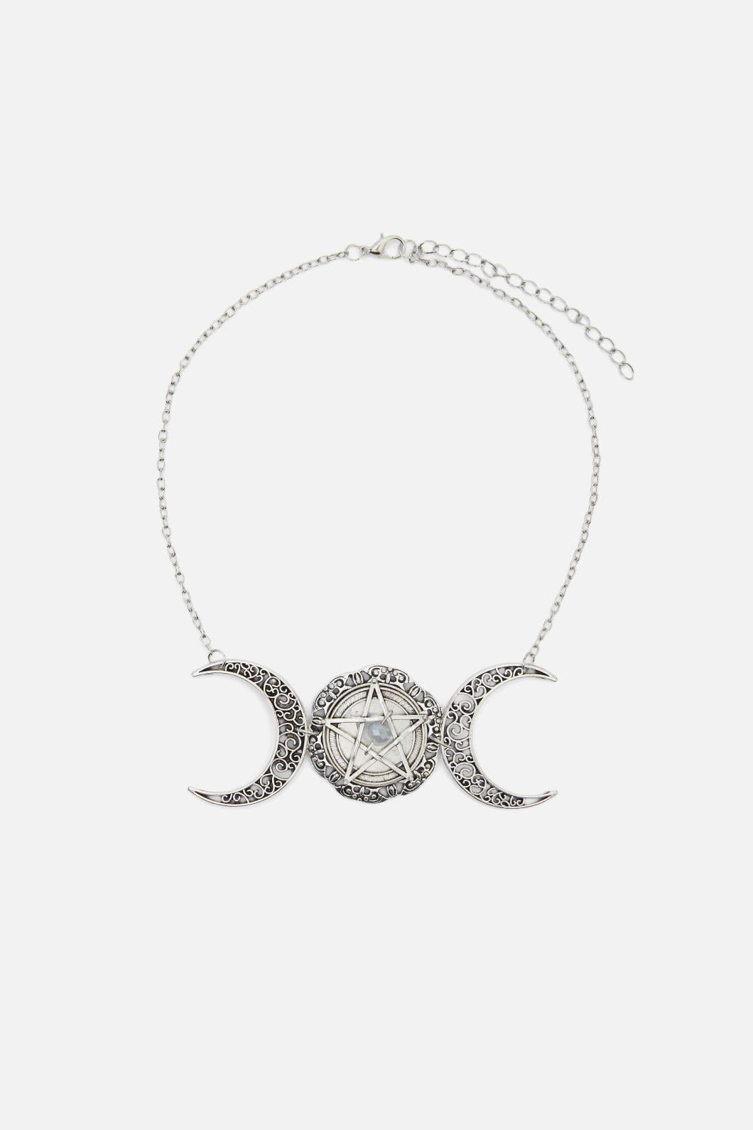 Black Friday - Witches Statement Necklace - silver