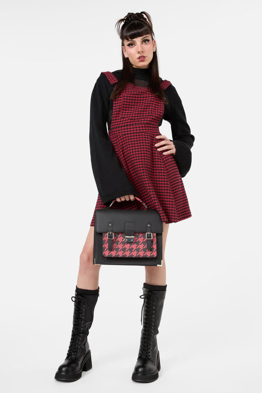 Black Friday - Virtue Houndstooth Satchel - black