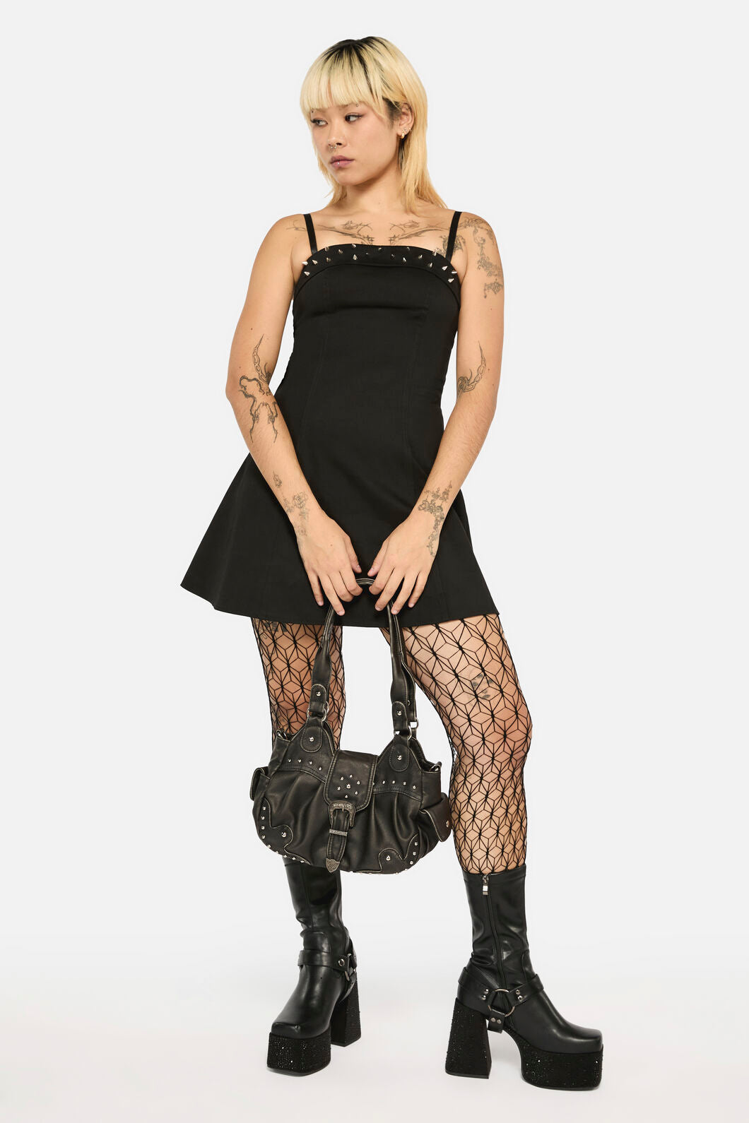 Black Friday - Vintage Buckle & Stud Bag - black