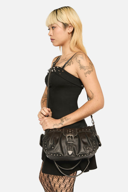 Black Friday - Vintage Buckle & Stud Bag - black