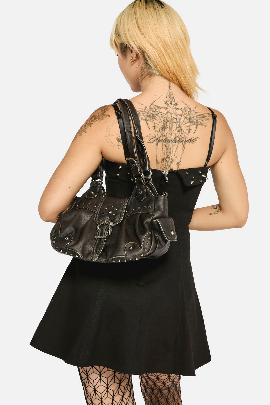 Black Friday - Vintage Buckle & Stud Bag - black