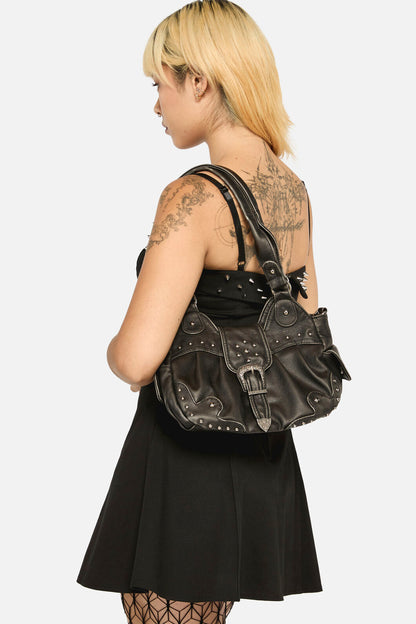 Black Friday - Vintage Buckle & Stud Bag - black