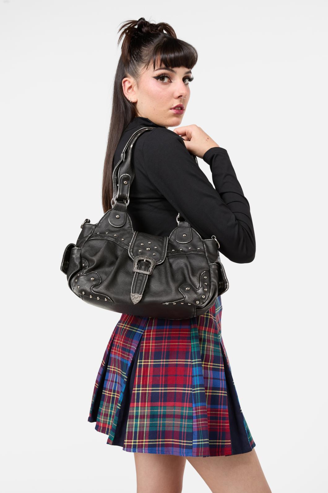 Black Friday - Vintage Buckle & Stud Bag - black