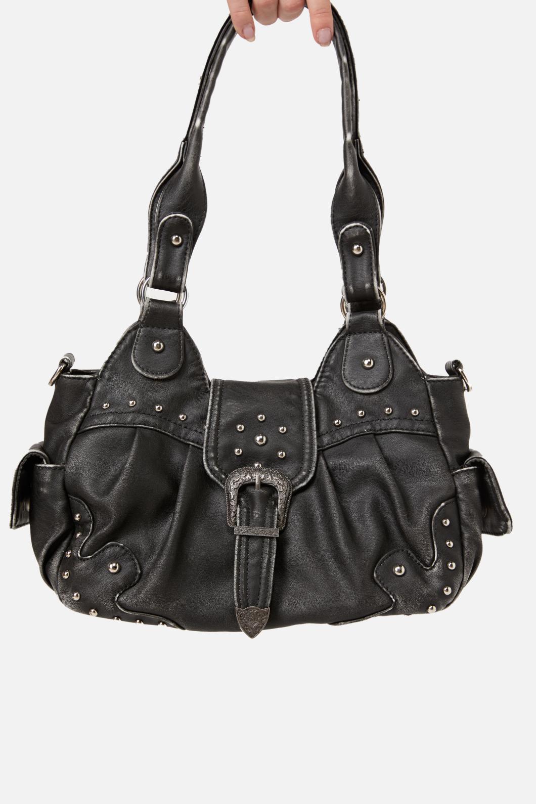 Black Friday - Vintage Buckle & Stud Bag - black