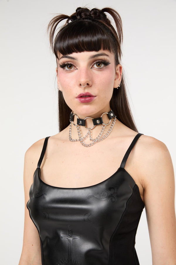 Black Friday - Ring & Chain Choker - black