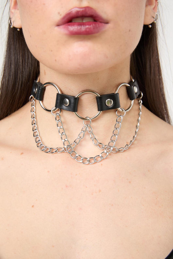 Black Friday - Ring & Chain Choker - black