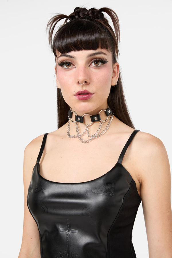 Black Friday - Ring & Chain Choker - black