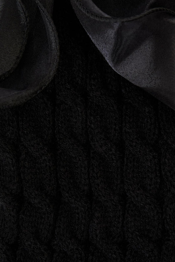 Black Friday - Big Bow Leg Warmers - black