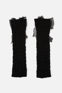 Black Friday - Big Bow Leg Warmers - black