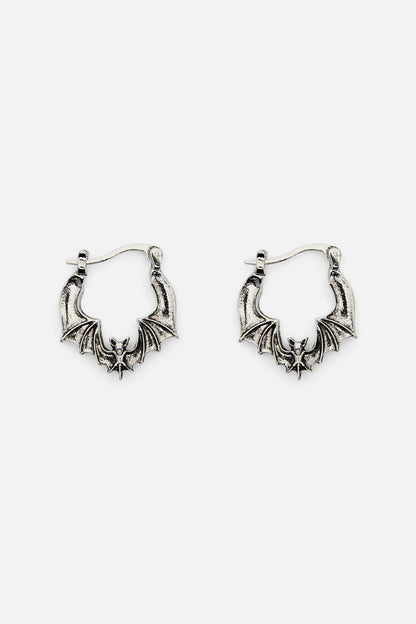 Black Friday - Bat Earrings - silver