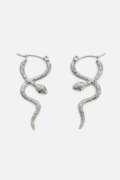 Black Friday - Snake Earrings - silver