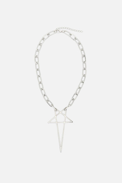 Black Friday - Large Statement Necklace - silver