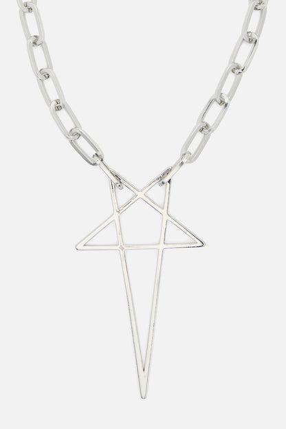Black Friday - Large Statement Necklace - silver