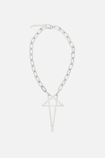 Black Friday - Large Statement Necklace - silver