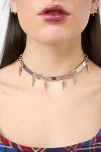 Black Friday - Metalhead Choker Necklace - silver