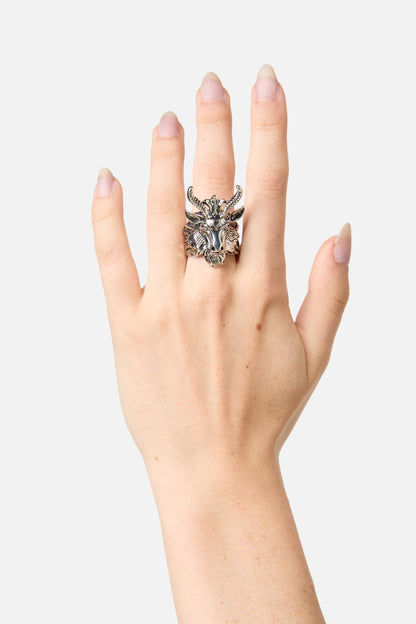 Black Friday - Goats Head Ring - silver
