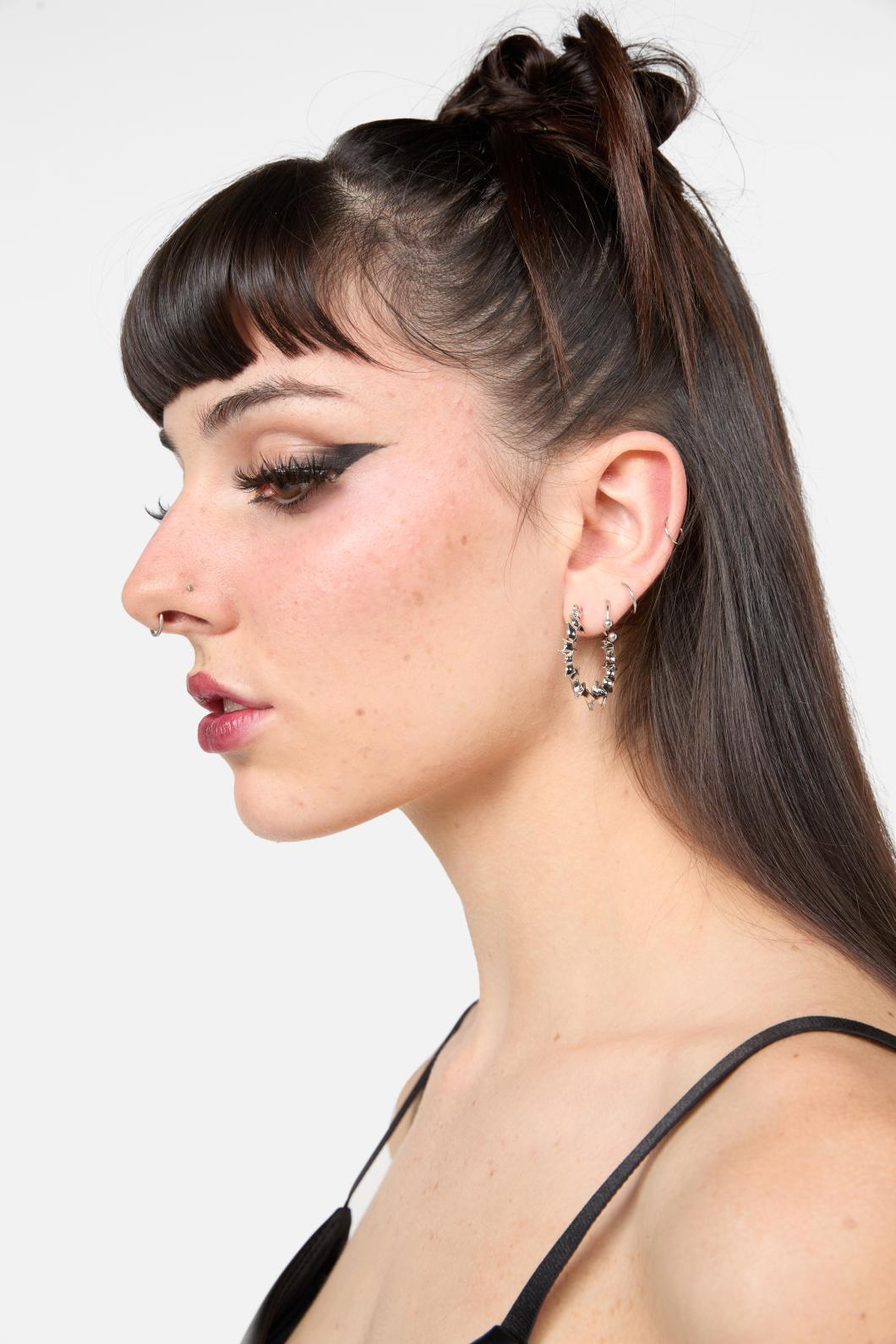 Black Friday - Geo Hoops - silver