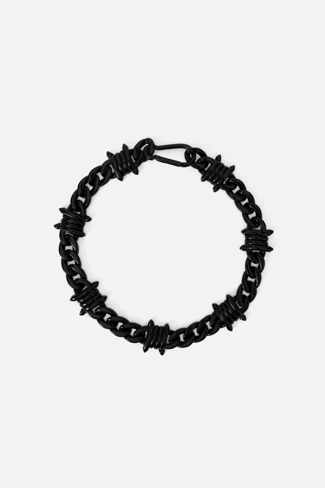 Black Friday - Barbed Chunky Choker Necklace - black
