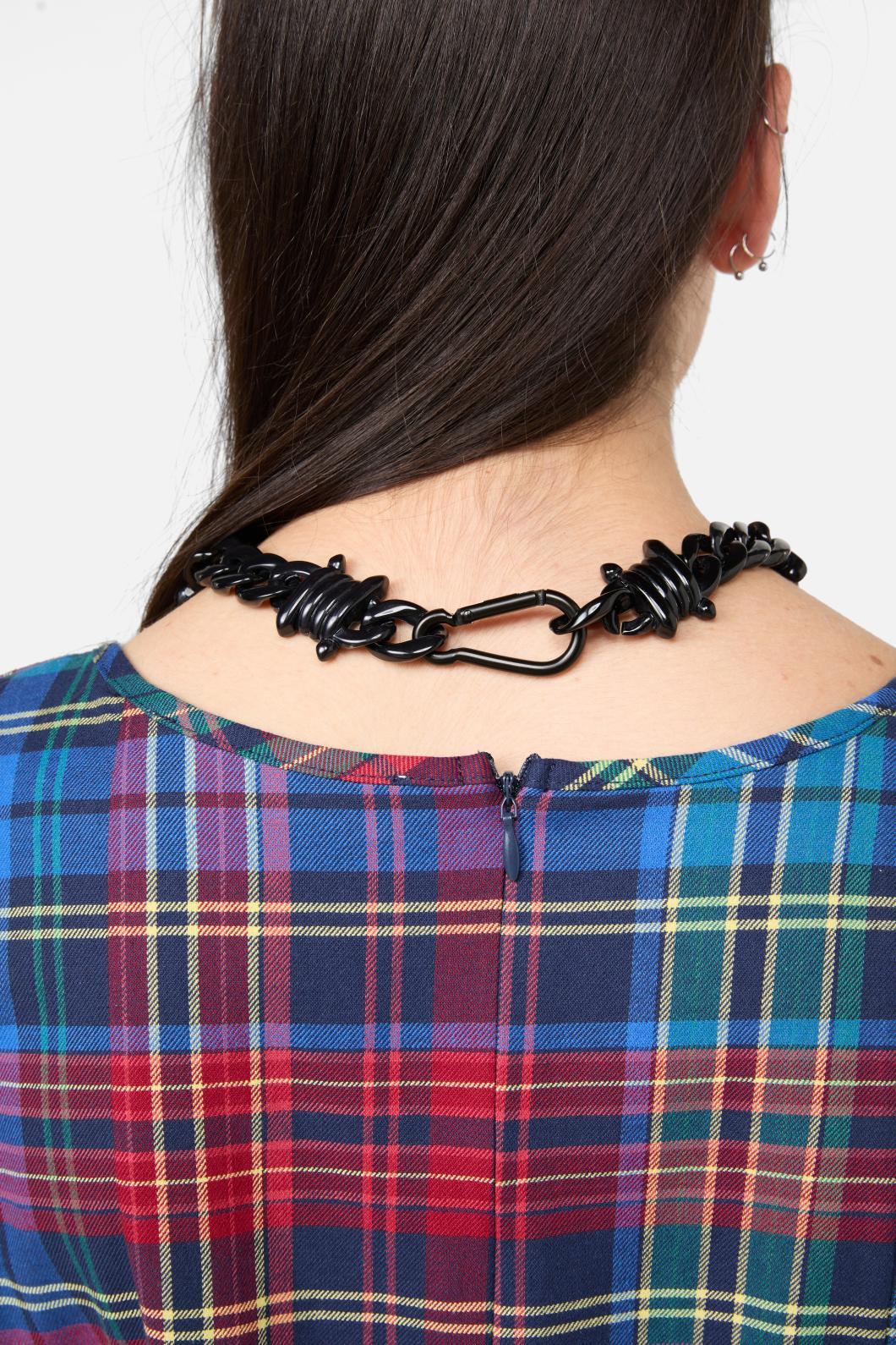 Black Friday - Barbed Chunky Choker Necklace - black