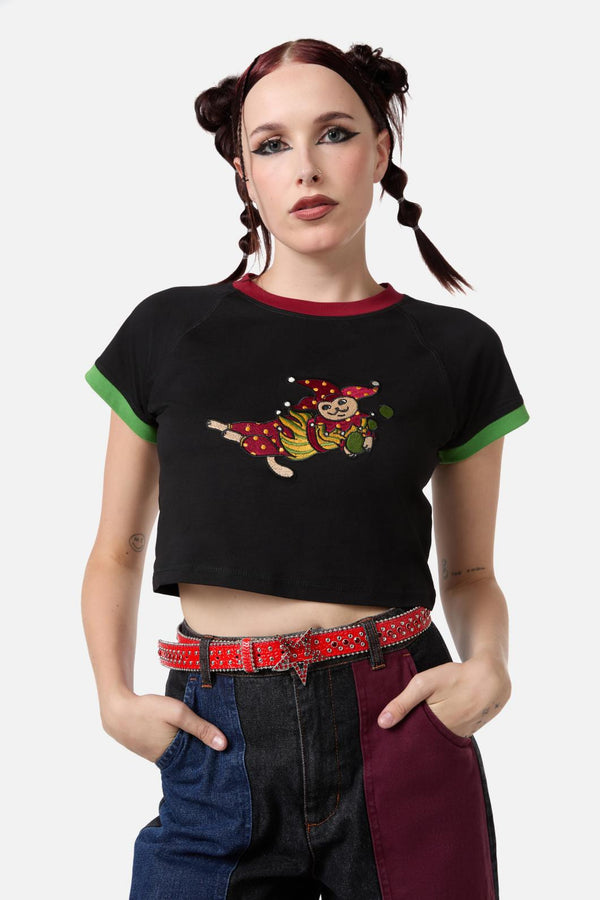 Black Friday - Star Buckle Stud Belt - red