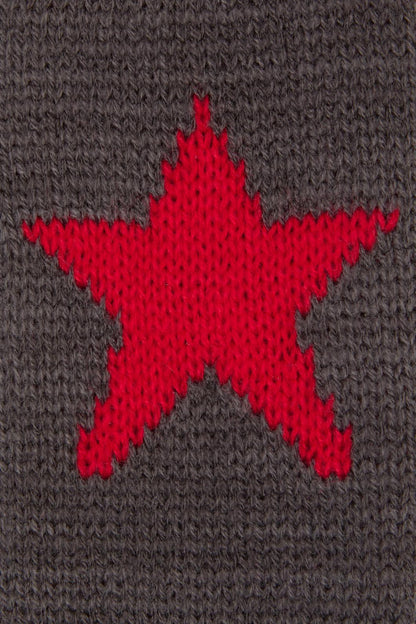 Black Friday - Stars Fingerless Gloves - charcoal