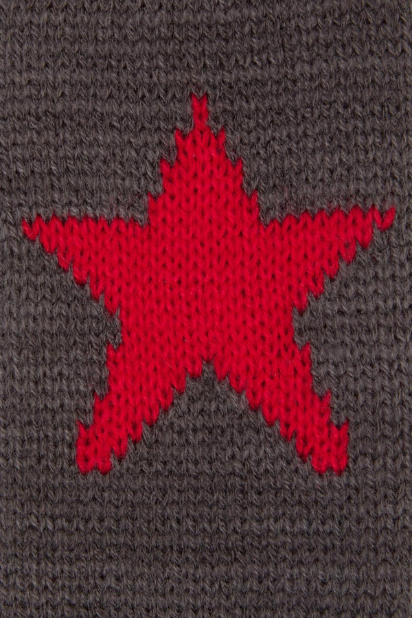 Black Friday - Stars Fingerless Gloves - charcoal