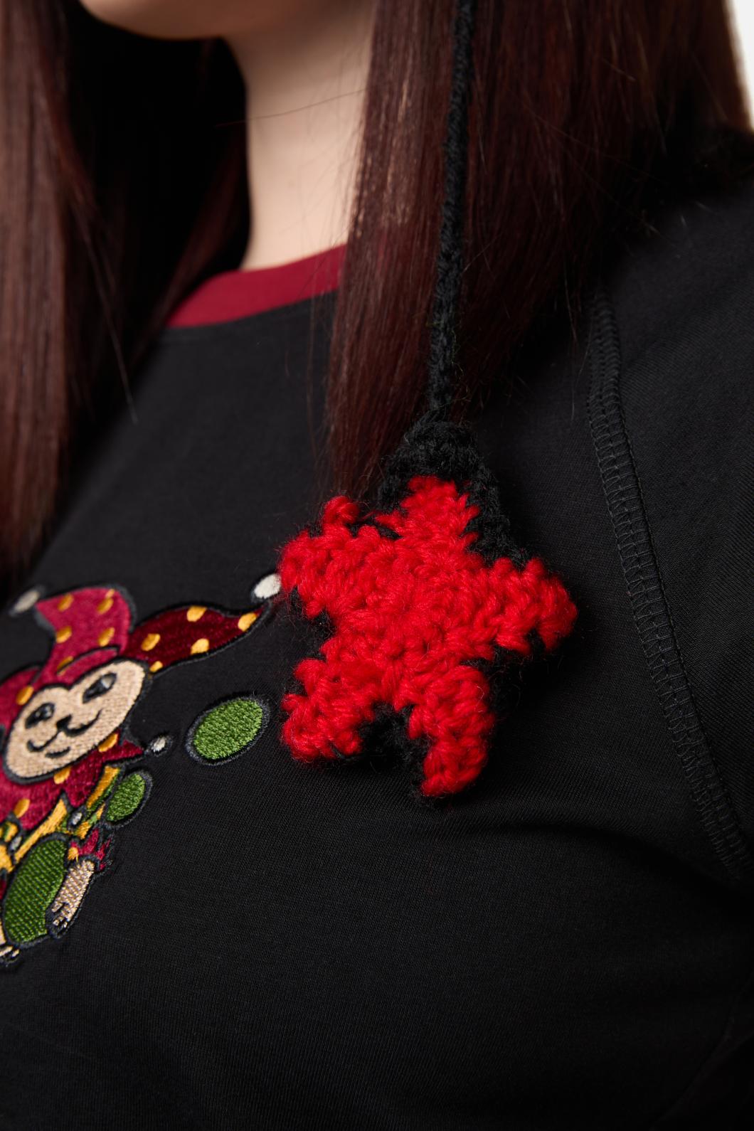 Black Friday - Red Black Stripe Star Beanie - red-black