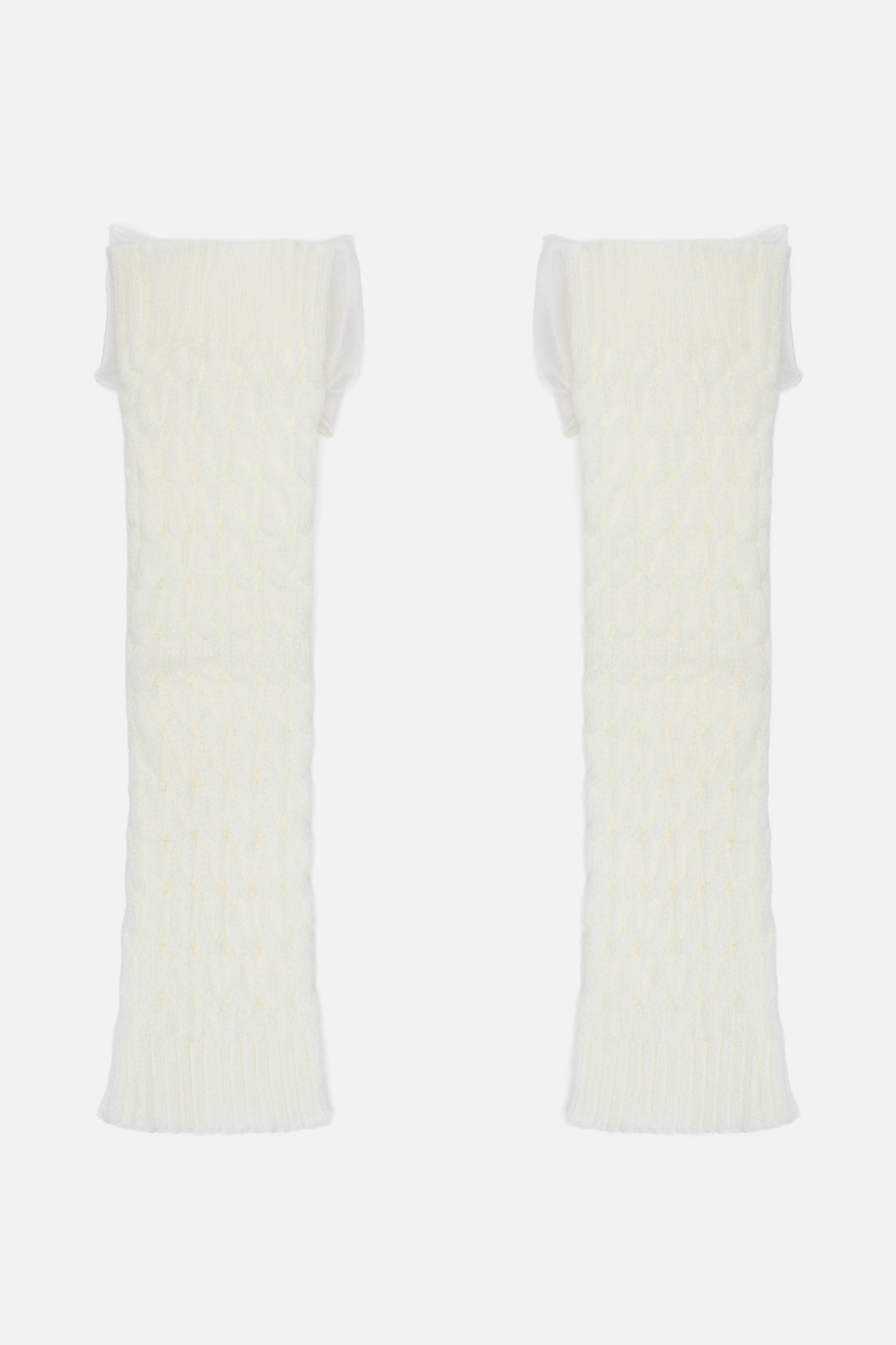 Black Friday - Big Bow Leg Warmers - white
