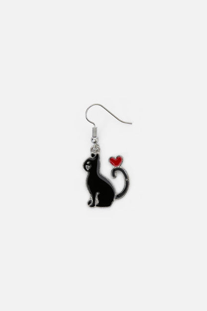 Black Friday - Black Cat Earrings - black