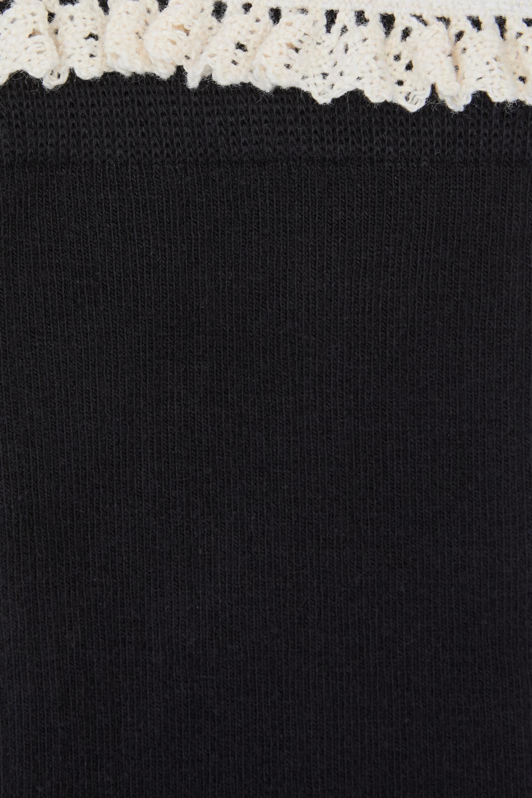 Black Friday - Black Vintage Lace Socks - black