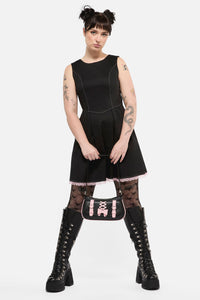 Black Friday - Leather Look Lolita Handbag - black